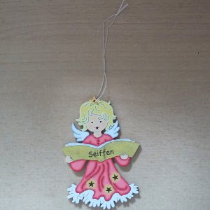 Baumbehang - Engel Seiffen rot 8cm