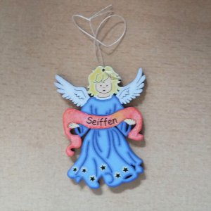Baumbehang - Engel Seiffen blau 7cm