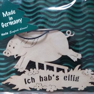 Baumbehang - Schwein 9cm