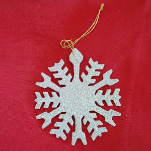 Schneekristalle hängend eis 7 cm 5er Set