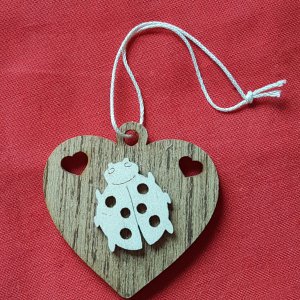 Baumbehang - Beidseitig Käfer auf Herz 5cm