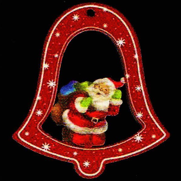 Baumbehang - Rot Glocke mit Hl. Nikolaus 6cm