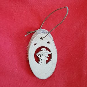 Baumbehang - Massiv Astscheibe mit Vogelhaus 5cm