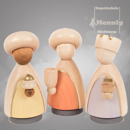 Heilige Drei Könige lasiert modern 10cm groß