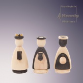 Heilige Drei Könige natur/anthrazit - 6cm