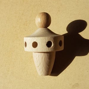 Nabe 2,9cm natur mit Hals - Auslaufartikel