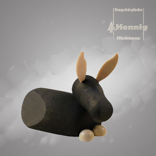 Esel groß natur/anthrazit - 6,5cm