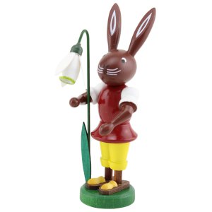 Hase mit Schneeglöckchen 9cm