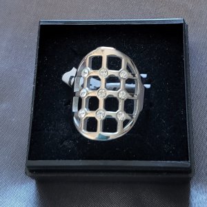 Edelstahlring Gitter Gr. 8