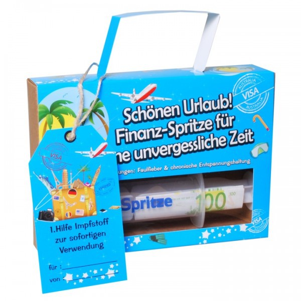 Geldspritze "Für den Urlaub"