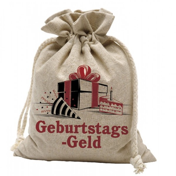 Jute-Beutel "Geburtstagsgeld"