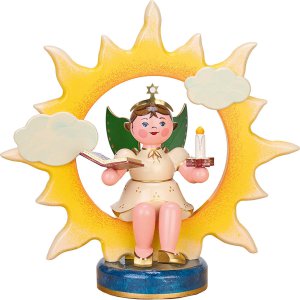 Engel - Sonne - Buch - Kerze 20cm