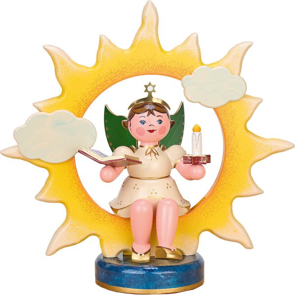 Engel - Sonne - Buch - Kerze 20cm
