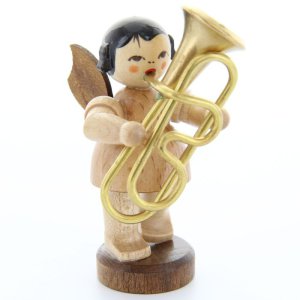 Engel stehend mit Tuba, natur