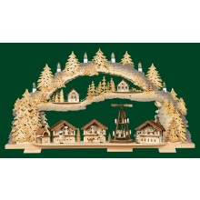 LED Schwibbogen Weihnachtsmarkt mit Motor 70cm