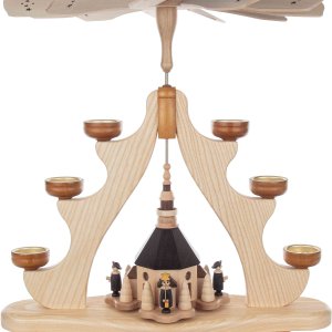 Teelichtpyramide - große Seiffner Kirche 47cm