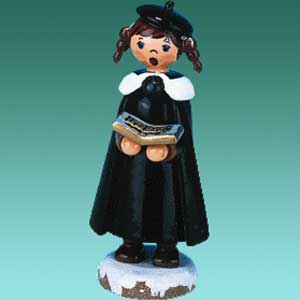 Kurrendemädchen mit Buch und Zopf