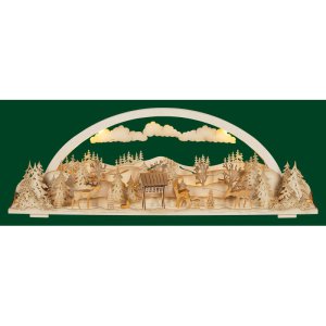 Diorama-Leuchte Wildfütterung 72cm
