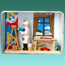 Zündholzschachtel "Maler"