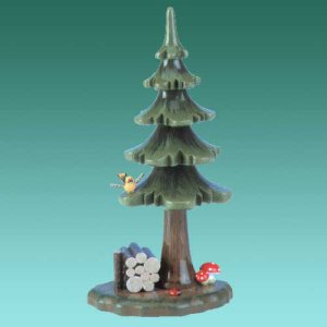 Sommerbaum mit Holzstapel 16cm