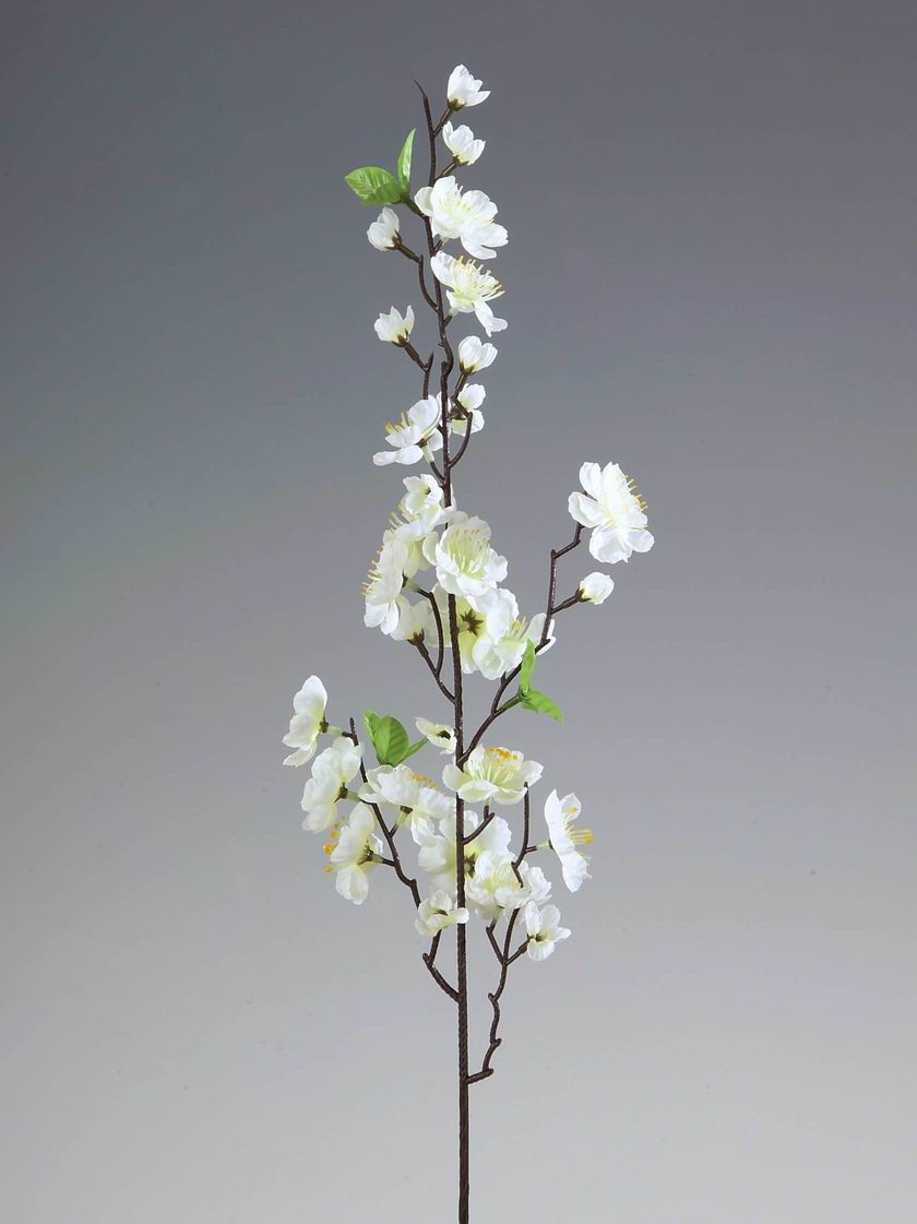 Pfirsichblütenzweig, weiß, 80cm