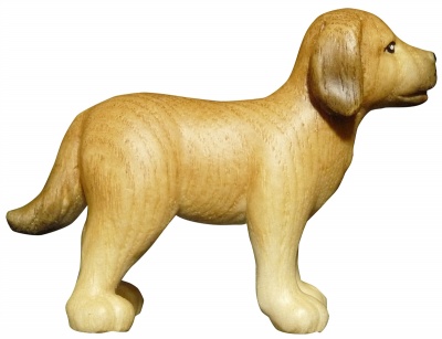 Hund Labrador für 12cm Krippe natur, 5cm