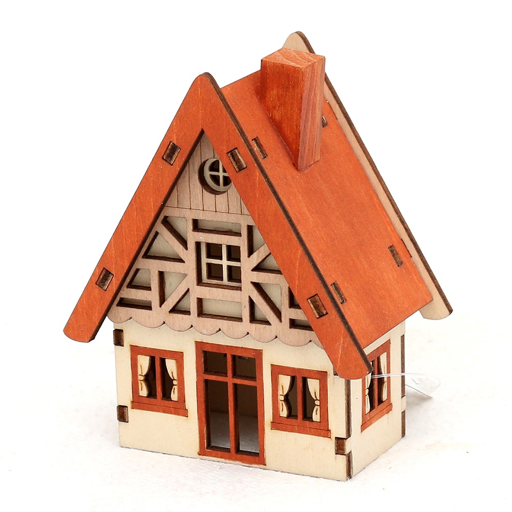 Haus Holzhütte mit Fachwerk 10cm